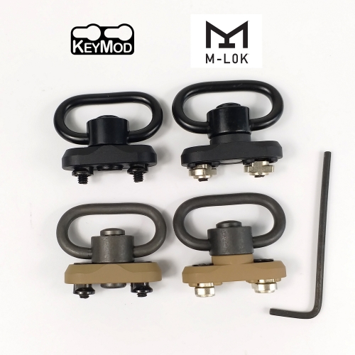 M-LOK/Keymod Standard QD Sling Adapter Swivel Rail Mount Kit(QD Swivel Included)