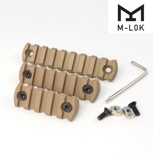 5,7,9 Slot Picatinny Weaver Rail Section For M-LOK Handguard (21mm) Tan Color