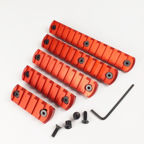 5,7,9,11,13 slot CNC Aluminum Picatinny Rail Section For Keymod Handguards Red Color