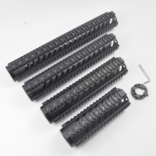 7,10,12,15 inch Free Float Quad Rail Handguard Mount System AR15(.223/5.56) With End Cap