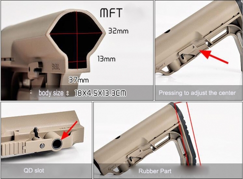 Neoprene Cheek Pad Minimalist MISSION tactical nylon stock For MFT Series Stock