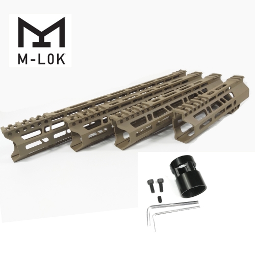 7/10/12/15 Inch Clamp Mount Type M-LOK Handguards Edge CNC Chamfering For AR15 (.223/5.56) Flat Dark Earth Color